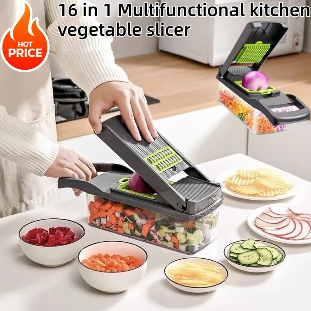 16-in-1 Vegetable Chopper with Container