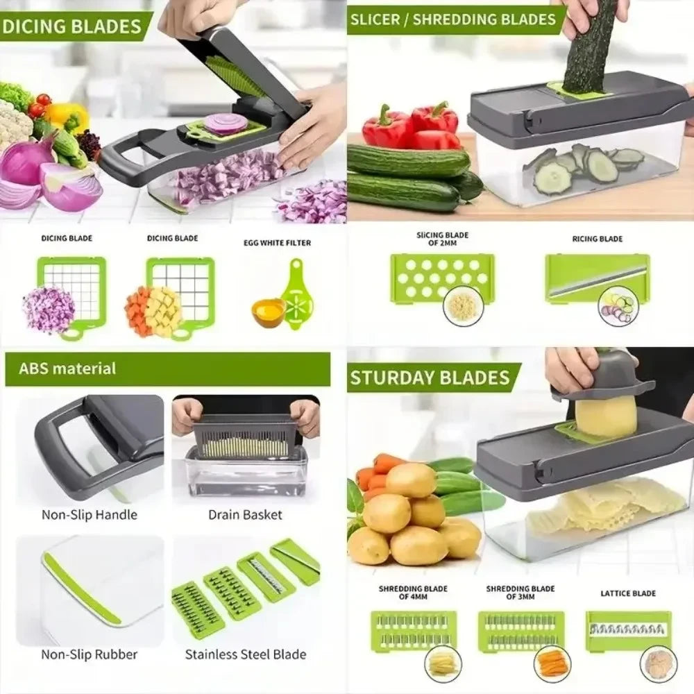 16-in-1 Vegetable Chopper with Container